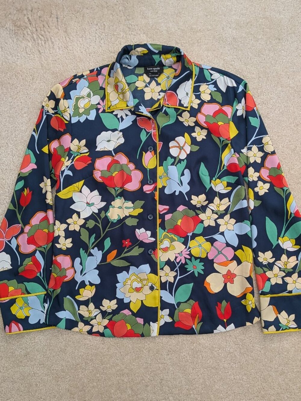 NWT Kate Spade Floral Pajama Shirt XS